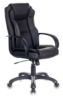 Кресло руководителя Бюрократ CH-839 черный Leather Black эко.кожа крестовина пластик № 1088448
