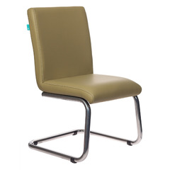 Кресло Бюрократ CH-250-V зеленый эко.кожа полозья металл хром  №  1119493