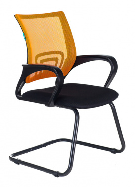 Кресло Бюрократ CH-695N-AV оранжевый TW-38-3 сиденье черный TW-11 полозья металл черный № 1183802