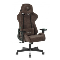 Кресло игровое Бюрократ Zombie VIKING KNIGHT Fabric темно-коричневый Light-10 с подголов. крестовина металл № 1372996