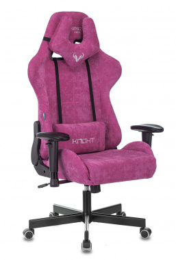 Кресло игровое Бюрократ Zombie VIKING KNIGHT Fabric малиновый Light-15 с подголов. крестовина металл № 1372997