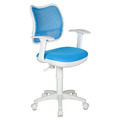 Кресло детское Бюрократ CH-W797 голубой сиденье голубой TW-55 сетка/ткань крестовина пластик пластик белый №813107