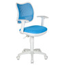 Кресло детское Бюрократ CH-W797 голубой сиденье голубой TW-55 сетка/ткань крестовина пластик пластик белый №813107