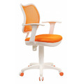 Кресло детское Бюрократ Ch-W797 оранжевый сиденье оранжевый TW-96-1 сетка/ткань крестовина пластик пластик белый №664134