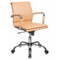 Кресло руководителя Бюрократ Ch-993-Low светло-коричневый эко.кожа низк.спин. крестовина металл хром №664070
