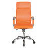 Кресло руководителя Бюрократ CH-993 оранжевый искусственная кожа крестовина металл хром №843284