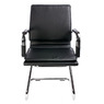 Кресло Бюрократ Ch-993-Low-V черный искусственная кожа низкая спинка полозья металл хром №664073
