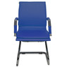 Кресло Бюрократ CH-993-Low-V синий искусственная кожа низк.спин. полозья металл хром №843287