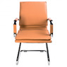 Кресло Бюрократ Ch-993-Low-V светло-коричневый искусственная кожа низк.спин. полозья металл хром №664075