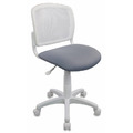 Кресло детское Бюрократ CH-W296NX белый TW-15 сиденье серый 15-48 сетка/ткань крестовина пластик пластик белый  № 477073