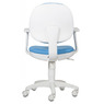 Кресло детское Бюрократ CH-W356AXSN голубой 15-107 крестовина пластик пластик белый №813104